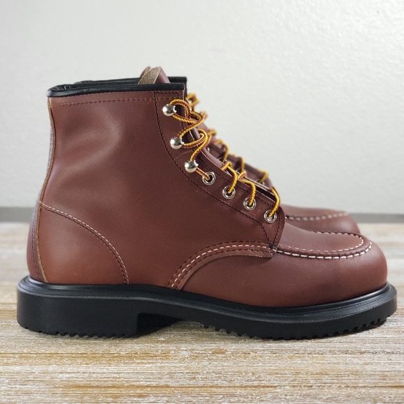 Red Wing Shoes Men's Brown Leather Boots 8249 New - Picture 9 of 14